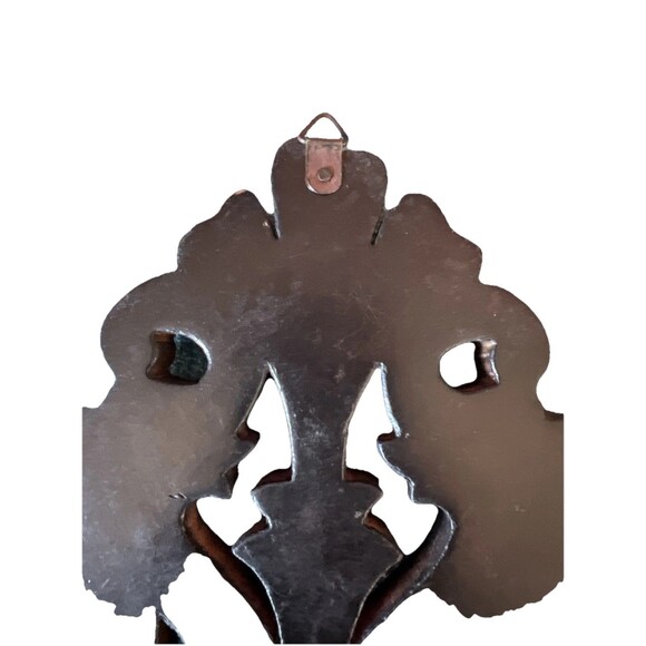 Handcrafted Wooden Key Chains Hanger Elephants 6 Metal Hooks Brown Black Color - Picture 6 of 9